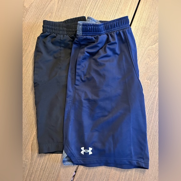 Men’s Athletic Shorts w/pockets UA size L. and Adidas size M. Both 9 in inseam. - Picture 1 of 8